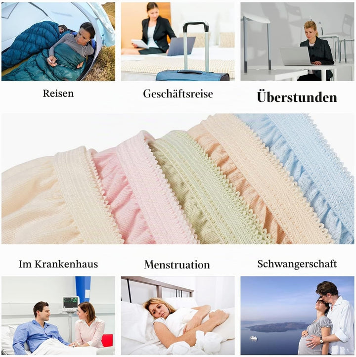 Travelcare Einwegunterwäsche für Damen Reisen Bunte Baumwollslips Individuell verpackte 100% Baumwol