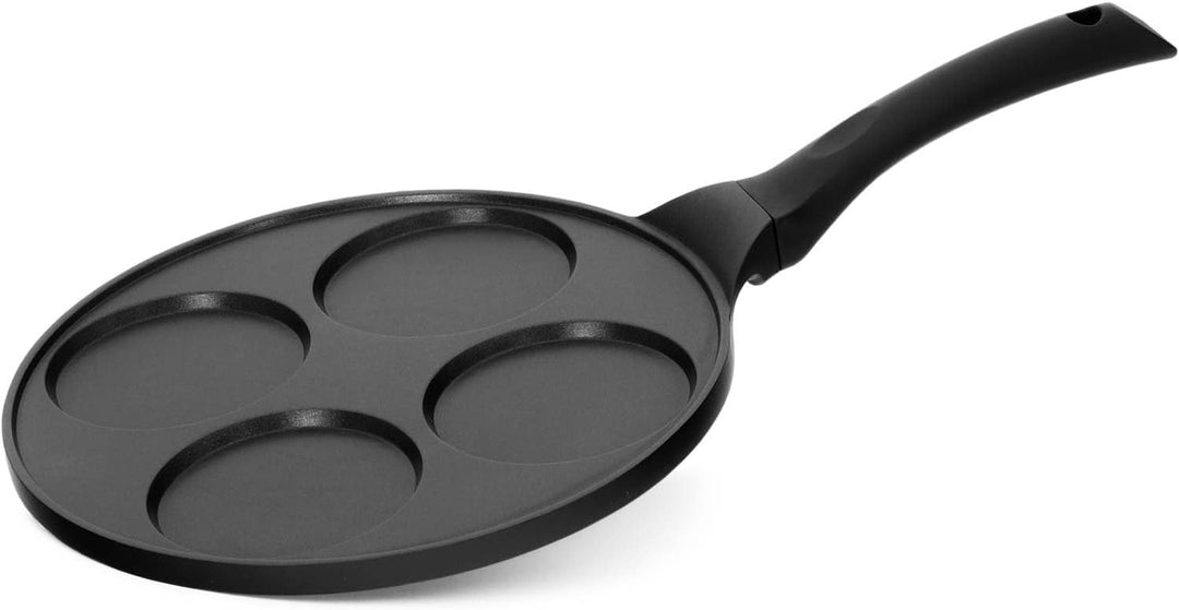4BIG.fun Pancakes Pfanne Ø26cm | Augenpfanne 3-fache Beschichtung Induktion Frying Pan | 4-Lochpfann
