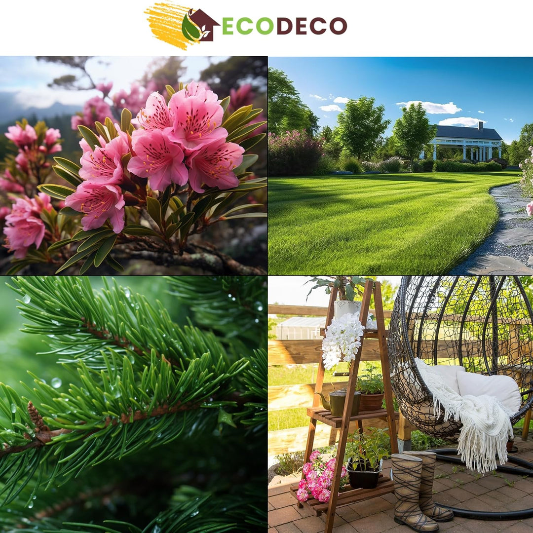 ECODECO Hochbeete für Garten Pflanzenregal aus Holz | Kaskadierendes Blumentreppe für Outdoor Indoor