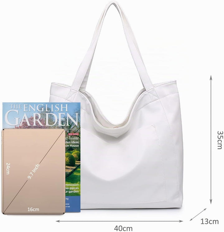 NICOLE &amp; DORIS Handtasche Damen Gross Shopper Tasche Casual Schultertasche Weiche Leder Tragetasche