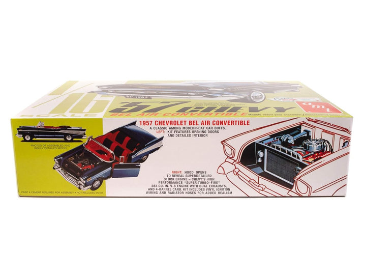 AMT Round 2 Unknown 1957 Chevy Bel Air Cabriolet Modellbausatz im Massstab 1:25 (AMT1159)
