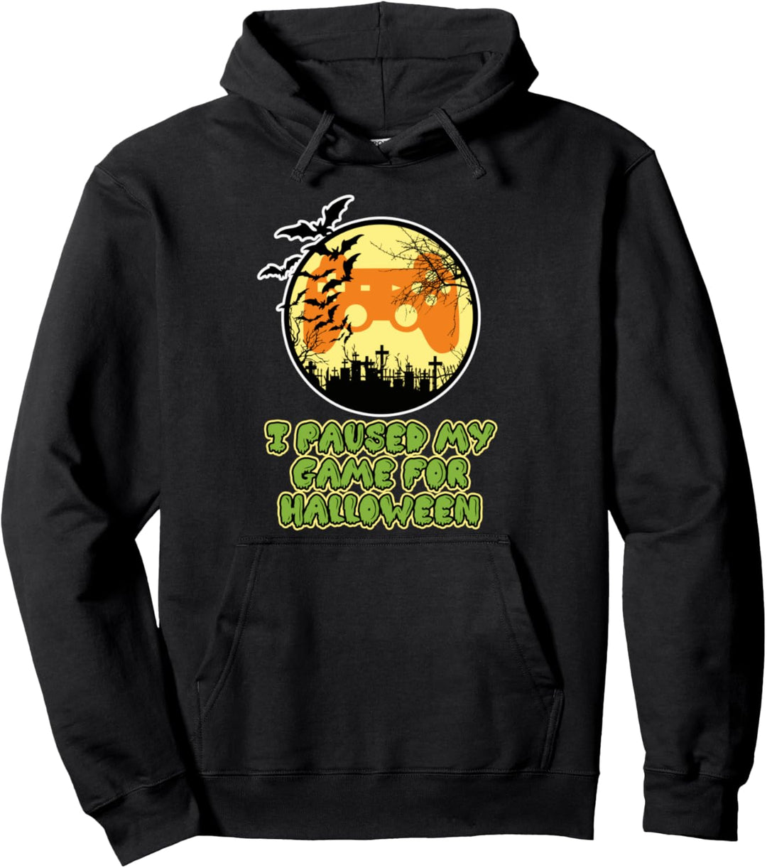 Ich habe mein Spiel für Halloween pausiert - Halloween Gamer Pullover Hoodie