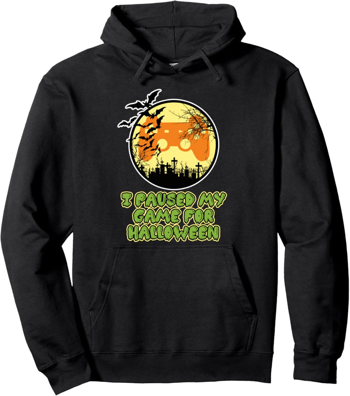 Ich habe mein Spiel für Halloween pausiert - Halloween Gamer Pullover Hoodie