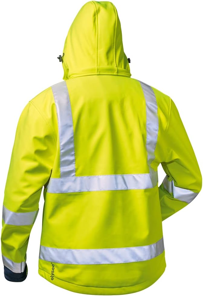 *SAM* WARNSCHUTZ-SOFTSHELLJACKE ELYSEE GELB/MARINE, EN 471/3