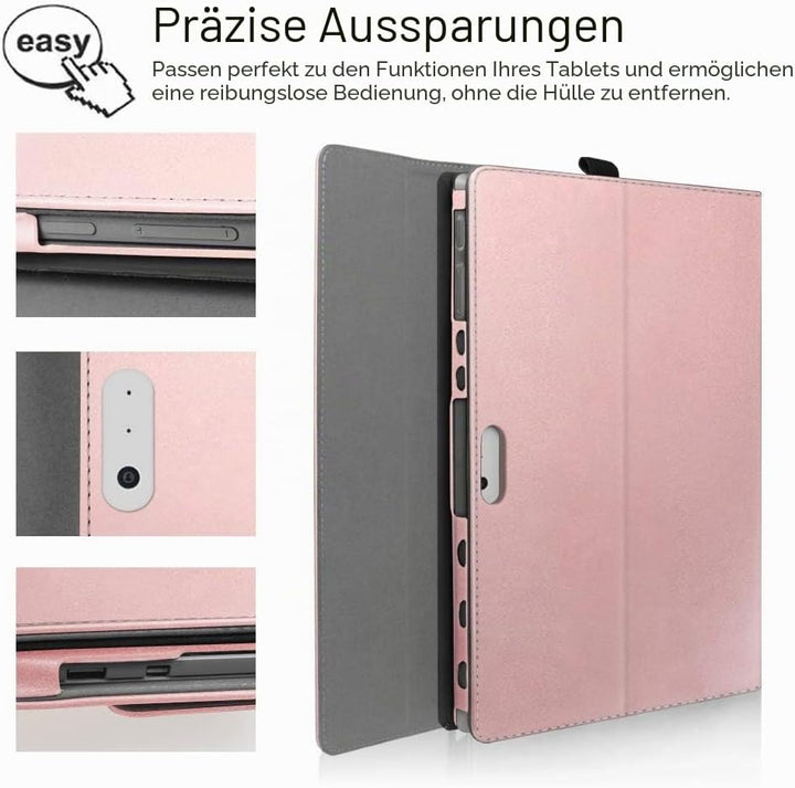 FINTIE Hülle für Microsoft Surface Pro 7+/ 7/6/ 5/4/ 3 Tablet 12.3 Zoll - Multi-Sichtwinkel Hochwert