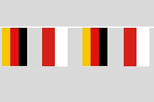 U24 Flaggenkette Deutschland - Polen 6,20 m Fahne Flagge Fahnenkette Freundschaft