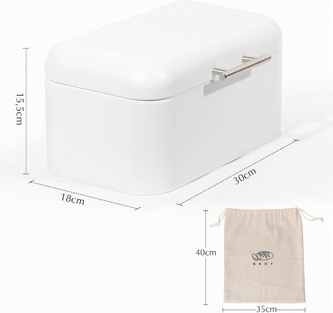 Brotkasten aus Metall mit Edelstahlgriff, Brot Lange Aufbewahren, Retro Brot Box, Brotaufbewahrungsb