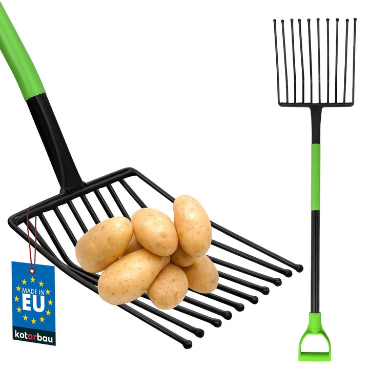 KOTARBAU® Kartoffelgabel Heuforke 10 Zinken 120cm mit Metallstiel