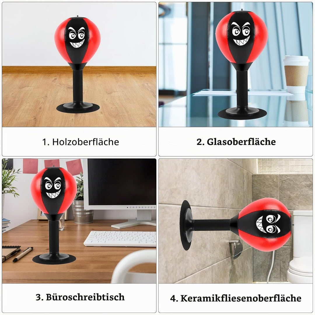 Punchingball Tisch, Büro mit Saugnapf Rage Bag Schreibtischboxsack Tool Punchingball Tisch mit Feder