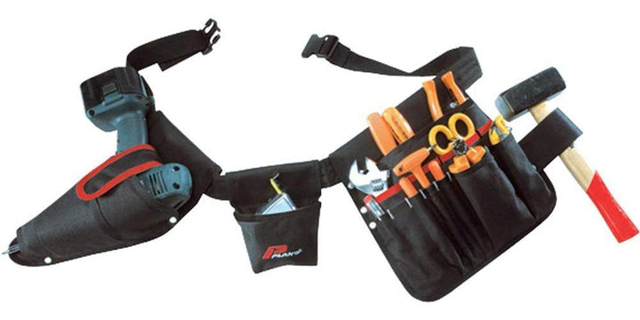 Plano Werkzeuggürtel mit Accubohrertasche und Werkzeugtasche mit 15 Fächer und Hammeschlaufe, 52180T