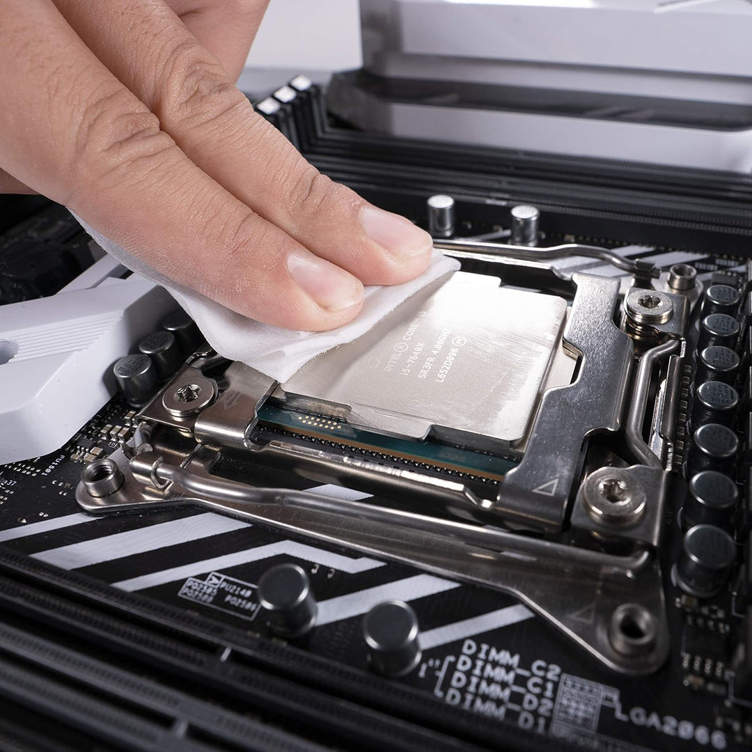 Akasa Tim Tücher, Wärmeleitpaste Reinigungstücher, Thermal paste Entferner, Ideal für CPU, GPU, Kühl