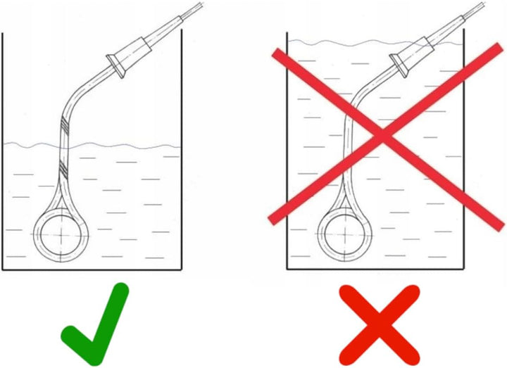 Tauchsieder GTN0.5 Taucherhitzer 0,5 kW 500 Watt 230V Reisetauchsieder aus EDELSTAHL Wasserkocher, S