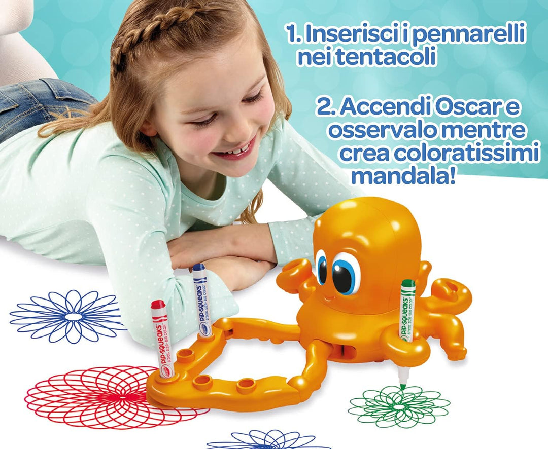 Crayola Oscar Oktopus Spielzeug, Kinderspielzeug Spiral Designer, Elektrischer Spirograph Kinder, Un
