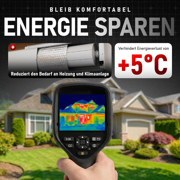 Rollladenkasten Dämmung Rolle Selbstklebend 5m x 25 cm | Gegen Kälte, Hitze und Zugluft | Energie sp