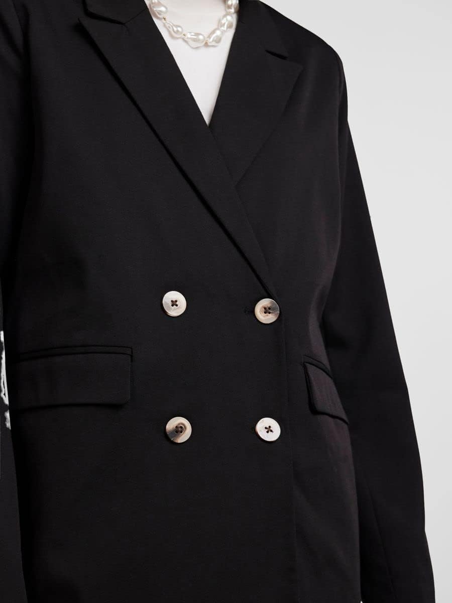 PIECES Damen Pcthelma Ls Oversize Blazer Noos Blazer XL Schwarz, XL Schwarz