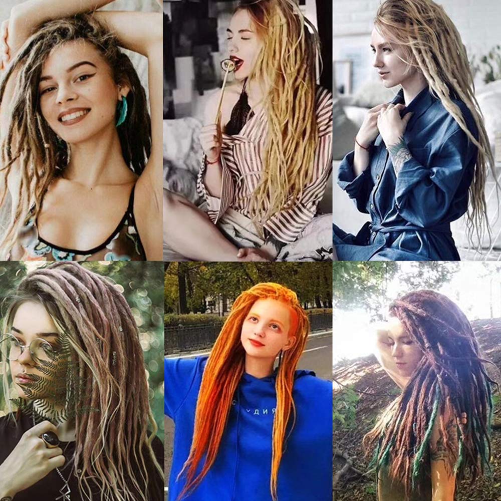 SEGO Dreadlocks Braids Extensions Synthetische Braiding Hair Crochet Dreads Haarteil Haarverlängerun