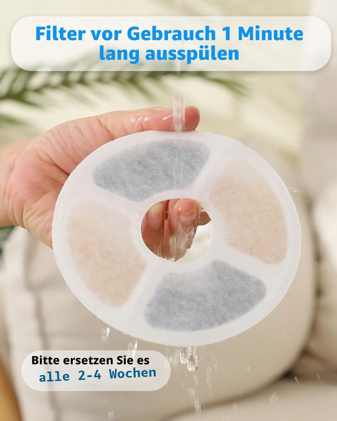 PewinGo Katzenbrunnen Filter, Trinkbrunnen Filter [12 Stück] Ersatzfilter für 2,0-2,5 L Katzenbrunne