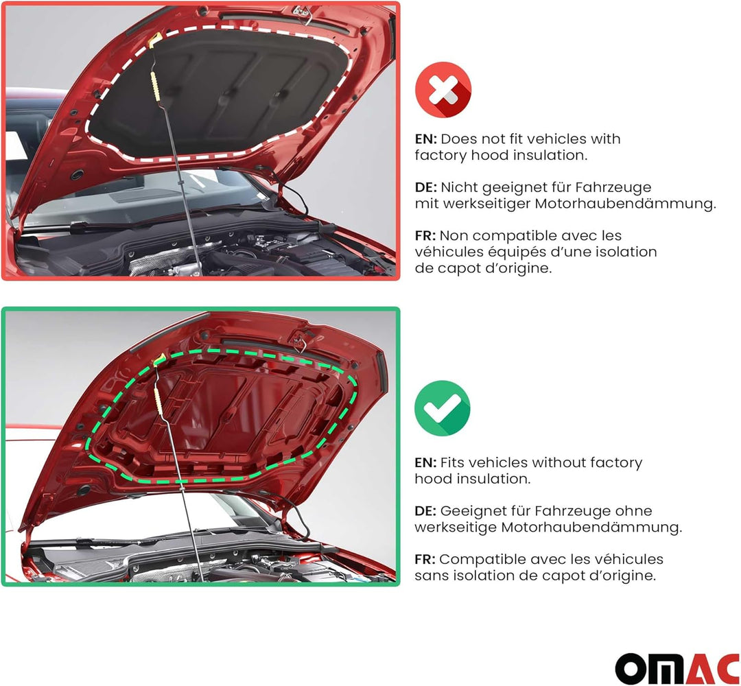 Haubenbra Bonnet Bra Steinschlagschutzmaske kompatibel mit Peugeot Boxer 2014-2021 1x Halb Motorhaub
