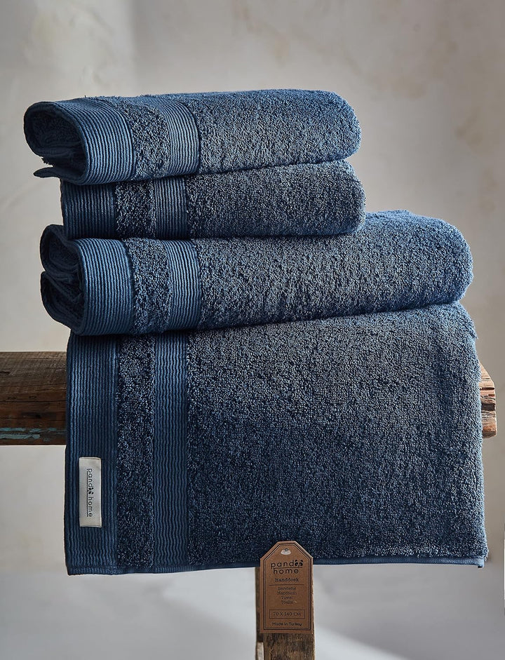 PandaHome L &amp; G Handtuch Set aus Baumwolle - 2 Badetucher, 2 Handtücher - 100% Baumwolle Towel, Schn