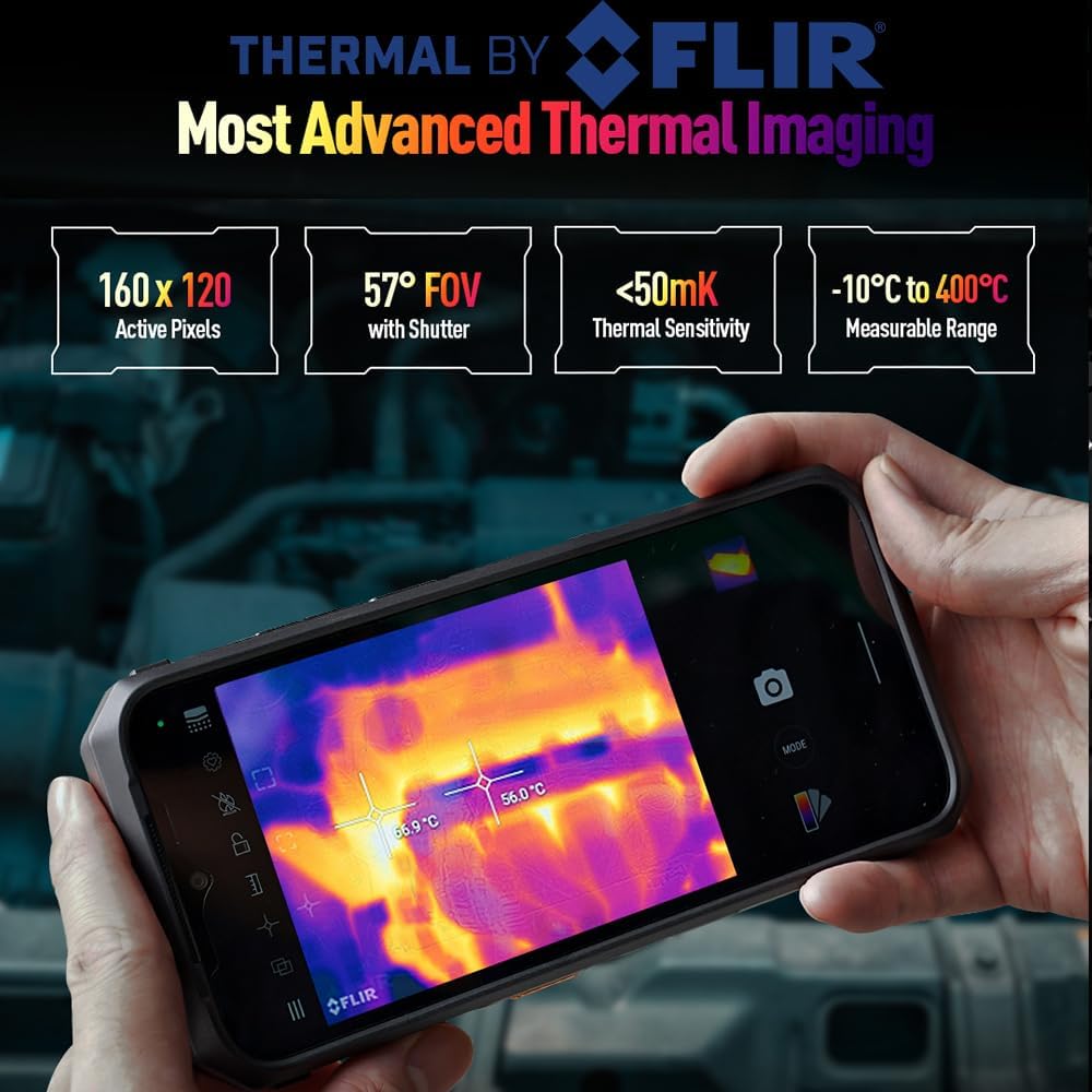 Ulefone Power Armor 18T Ultra Outdoor Handy 5G Smartphone, Dimensity 7050 24GB+512GB, 108MP+Wärmebil