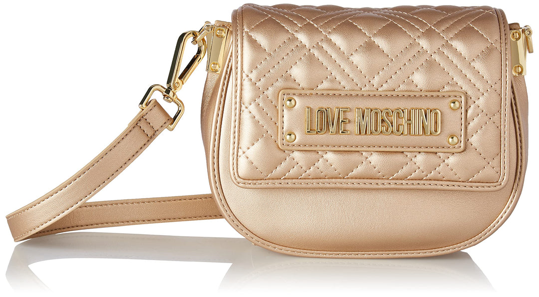 Love Moschino Damen Schultertasche Stahlgrau, Stahlgrau