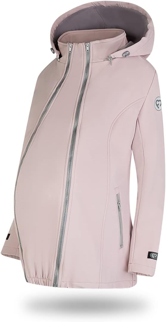 fun2bemum Enigma 5in1 BACK/FRONT Softshell Jacke,Tragejacke, Babytragejacke,Schwangerschaftsjacke S