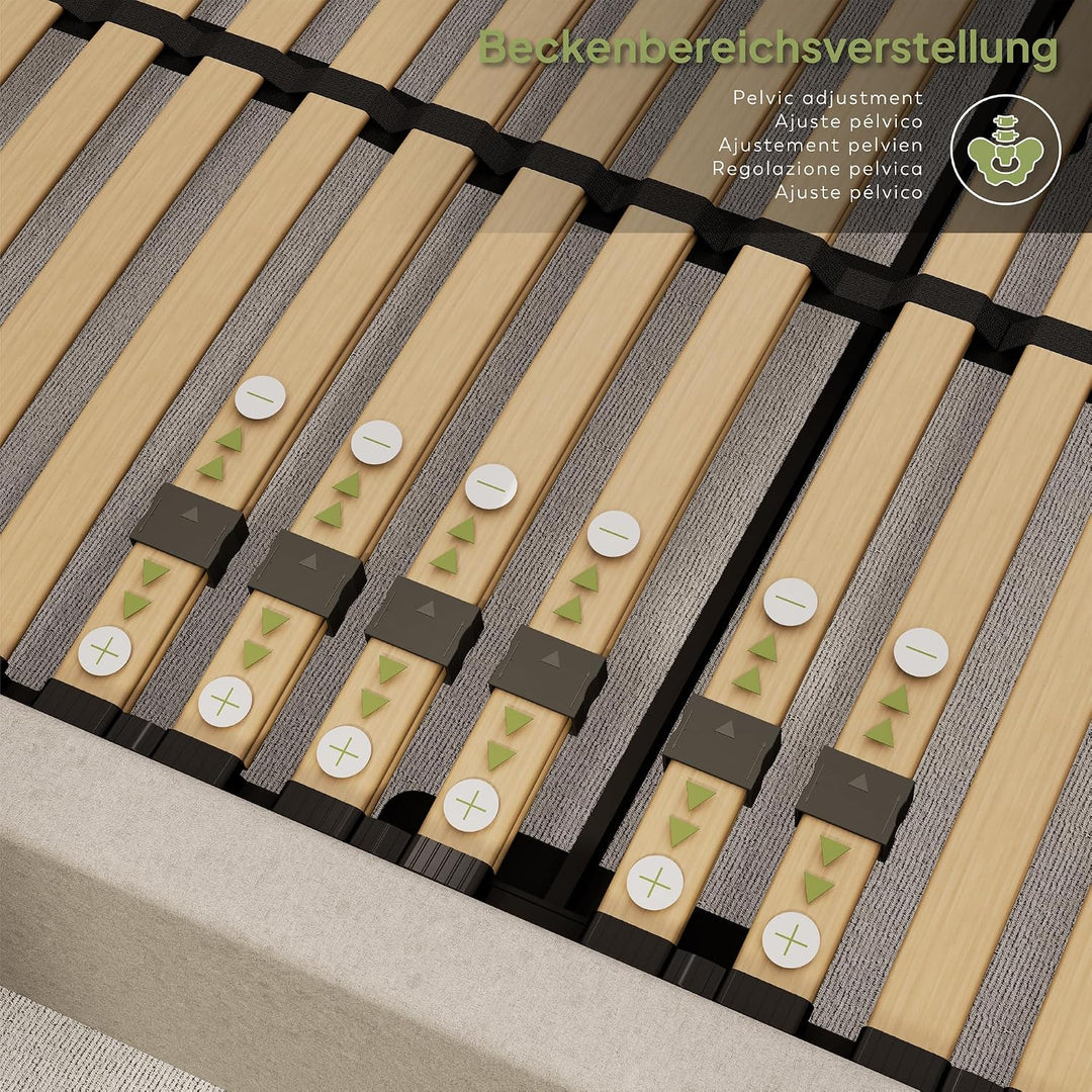 i-flair® Lattenrost 90x200 cm, Lattenrahmen - für alle Matratzen geeignet - alle Grössen, 90x200 cm