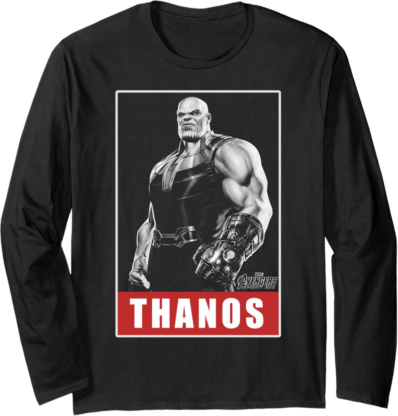 Marvel Avengers: Infinity War Dark Thanos Poster Langarmshirt