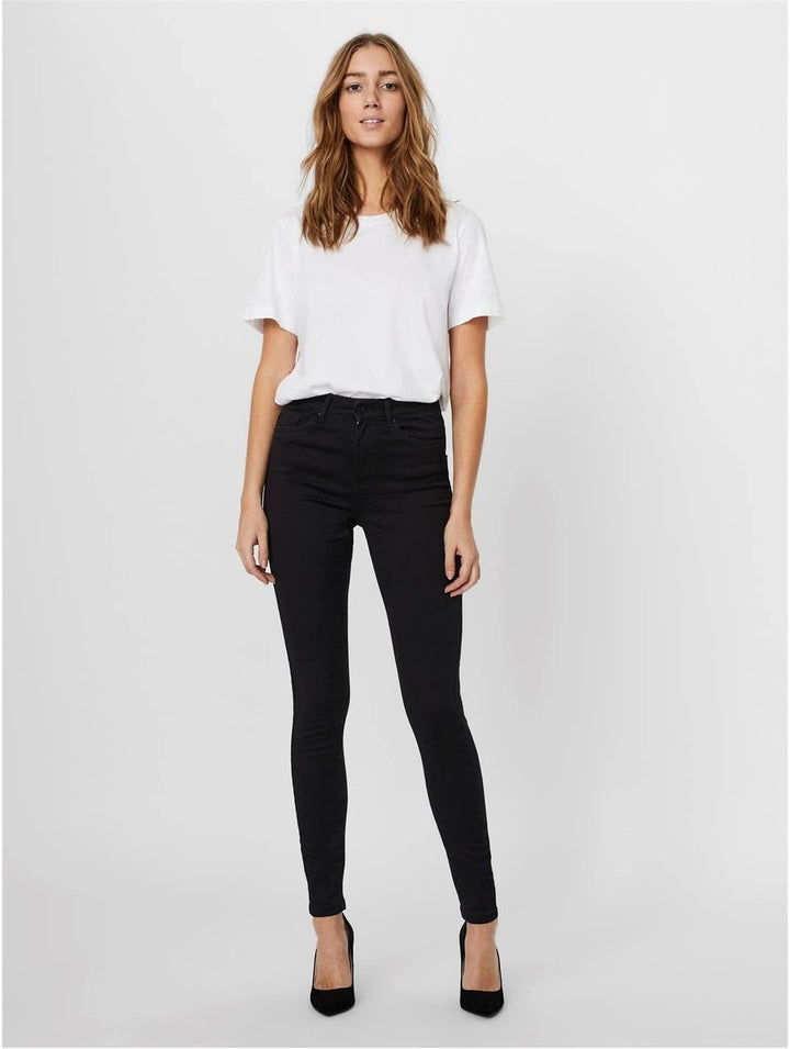 VERO MODA Female Skinny Jeans VMSOPHIA Hohe Taille Skinny Fit Jeans XXS / 32L Schwarz, XXS / 32L Sch