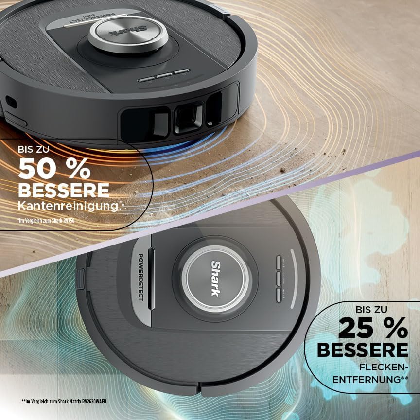 Shark PowerDetect 2-in-1 Saugroboter & Wischroboter, NeverTouch Pro 60-Tage-Selbstentleerung, selbst