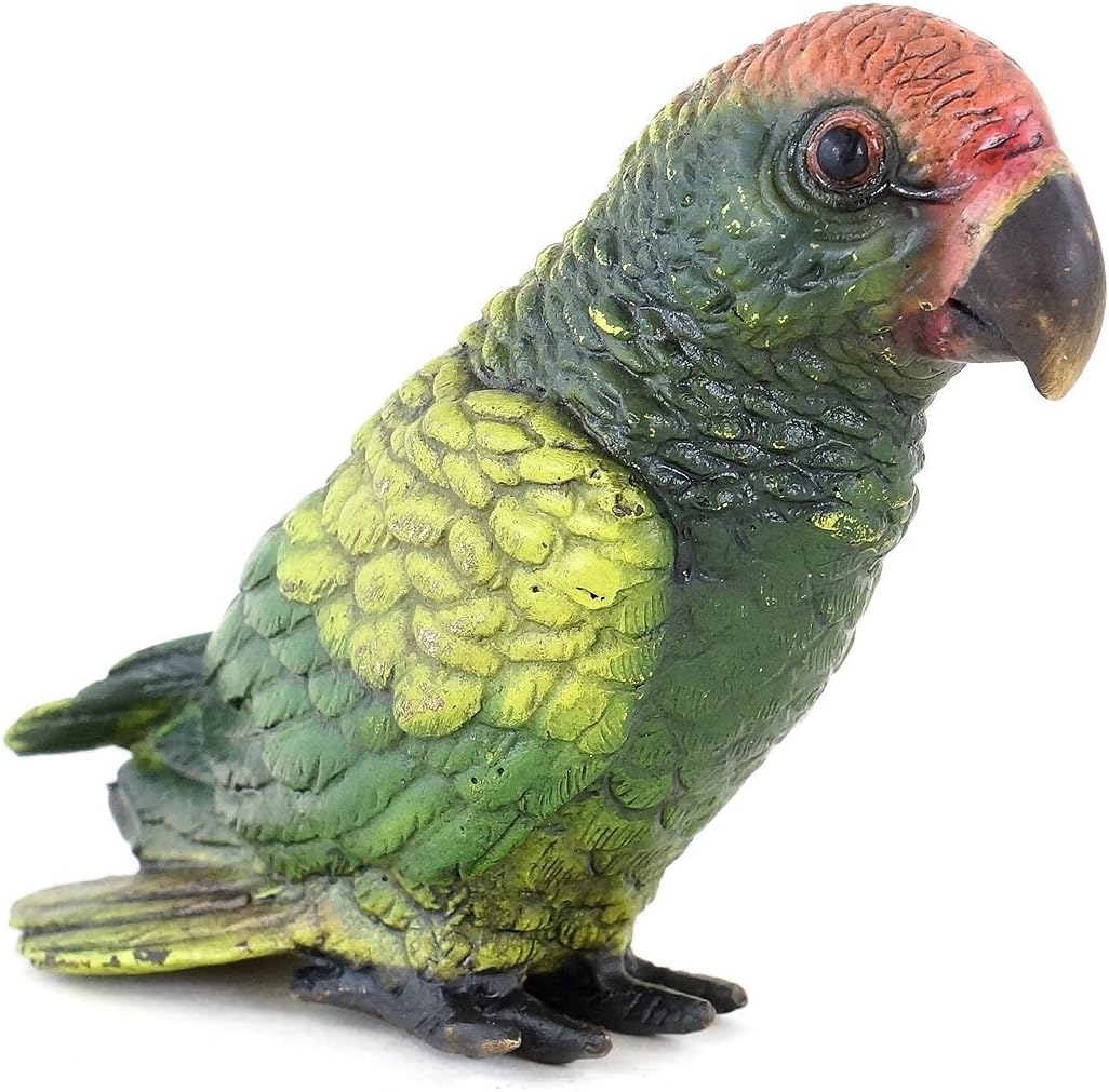 Kunst & Ambiente - Papagei aus Bronze - handbemalte Wiener Bronze - Vogelskulptur - authentische Tie