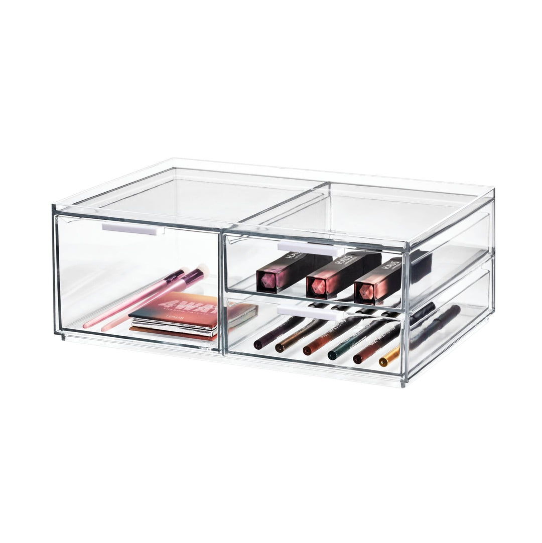 iDesign Make-up Organizer, Schmink Aufbewahrung mit 3 Schubladen aus der Signature Series by Sarah T