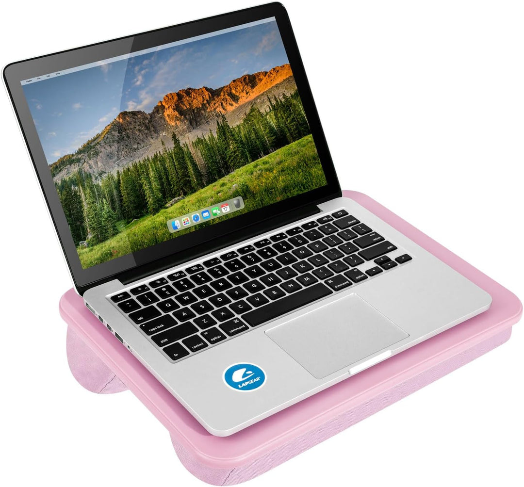 LAPGEAR Kompakter Schossschreibtisch – Rosenquarz – passend für Laptops bis zu 38,1 cm (15 Zoll) – S