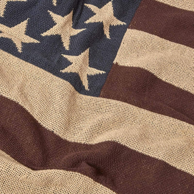 Homescapes handgewobener Überwurf Flagge Amerika 125 x 150 cm 100% reine Baumwolle – USA Stars & Str