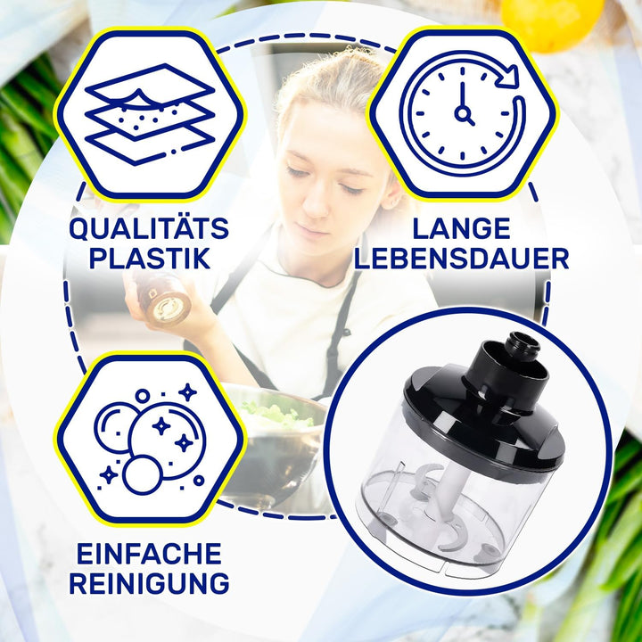 MONTERAL Blender Zerkleinerer für Stabmixer mit Originalcode 12043110 für Bosch MaxoMixx - Garantie