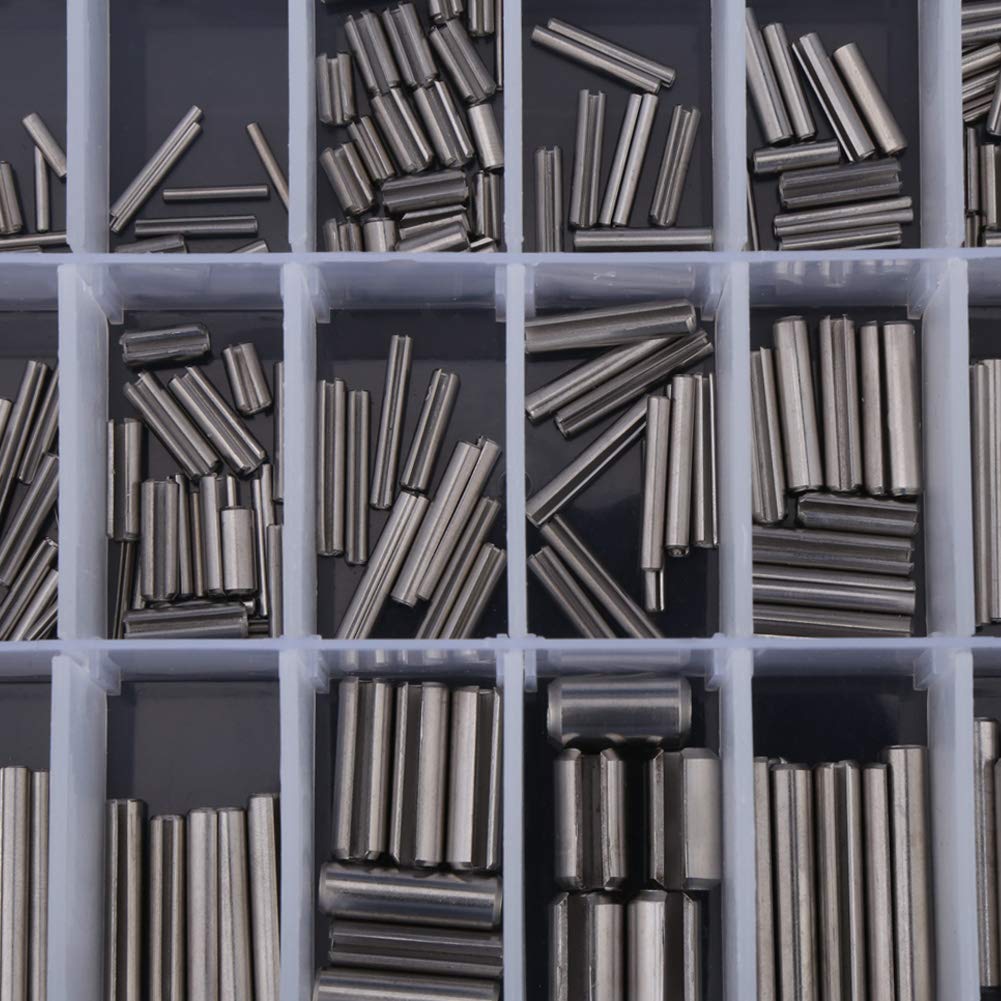 280 Stk. Hohl Federstifte, Edelstahl Hohlstifte Spannhülsen Sortiment, M1.5 M2 M2.5 M3 M4 M5 M6 M8 H