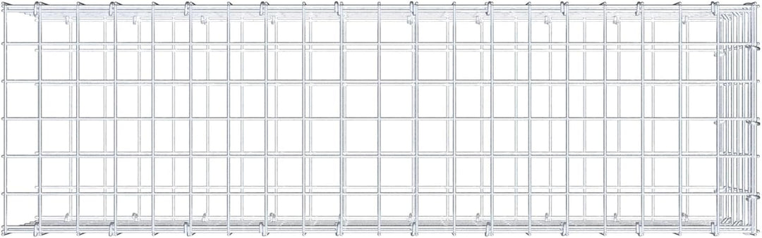GABIONA Anbau-Gabione Typ2 eckig, Maschenweite 5 x 5 cm, Tiefe 30 cm, Gabione 100 x 30 x 30 cm (L x