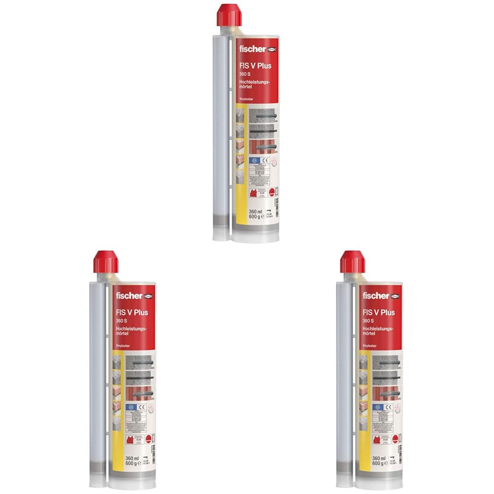 fischer Hochleistungsmörtel FIS V Plus 360 S, wetterfester Mörtel für den Innen- und Aussenbereich,