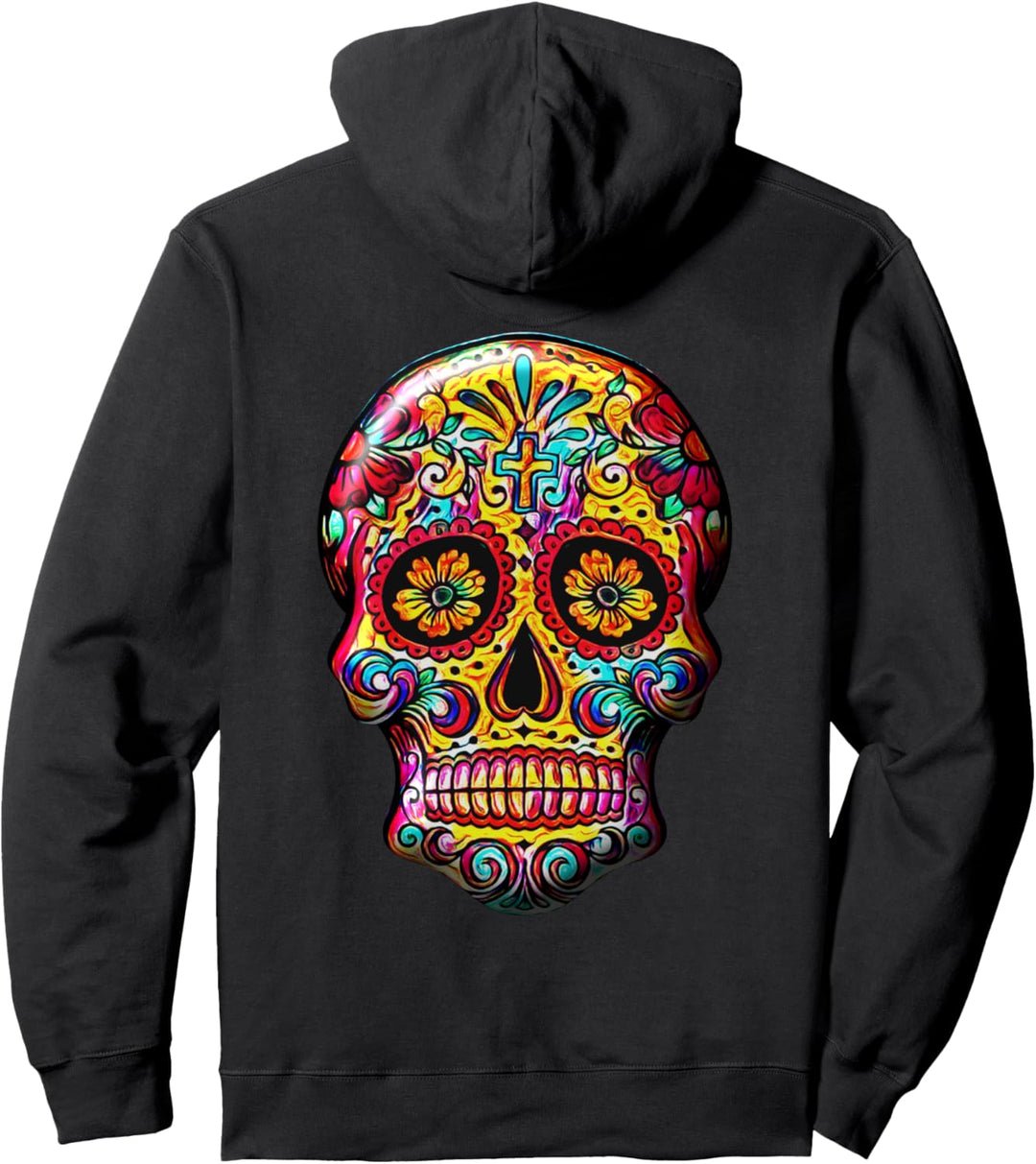 Sugar Skull Shirt Cool Calavera Dia Muertos Day Dead Skulls Pullover Hoodie