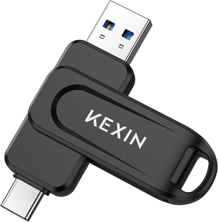 KEXIN USB C Stick 512GB USB 3.0 OTG, bis zu 130 MB/s, Dual-USB Type-C & USB-A Anschlüsse, Speicherst