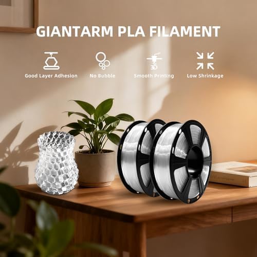 PLA Filament 1.75mm, GIANTARM 3D Drucker Filament PLA Weiss 1kg Spool AA-Weiss, AA-Weiß