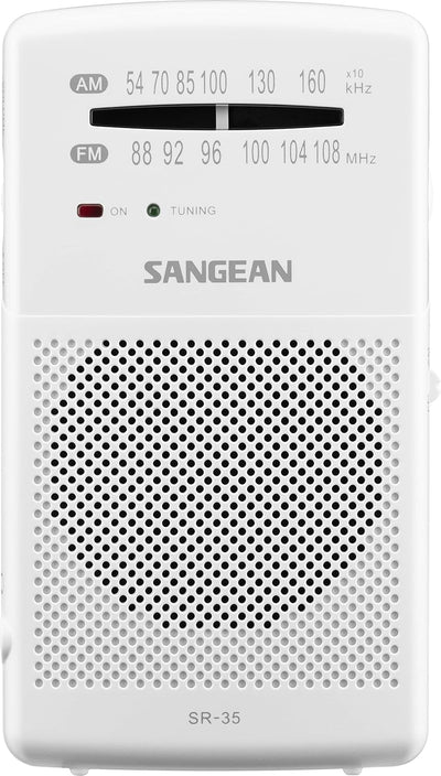Sangean SR-35 Weiss Radio FM/Am Integrierter Lautsprecher Teleskopantenne Kopfhörerausgang