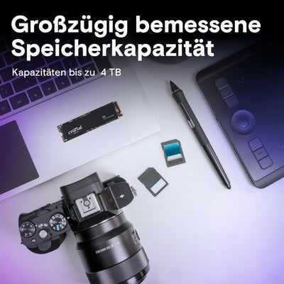 Crucial P3 500GB M.2 PCIe Gen3 NVMe Interne SSD, Bis zu 3500MB/s - CT500P3SSD8, Festkörper-Laufwerk,