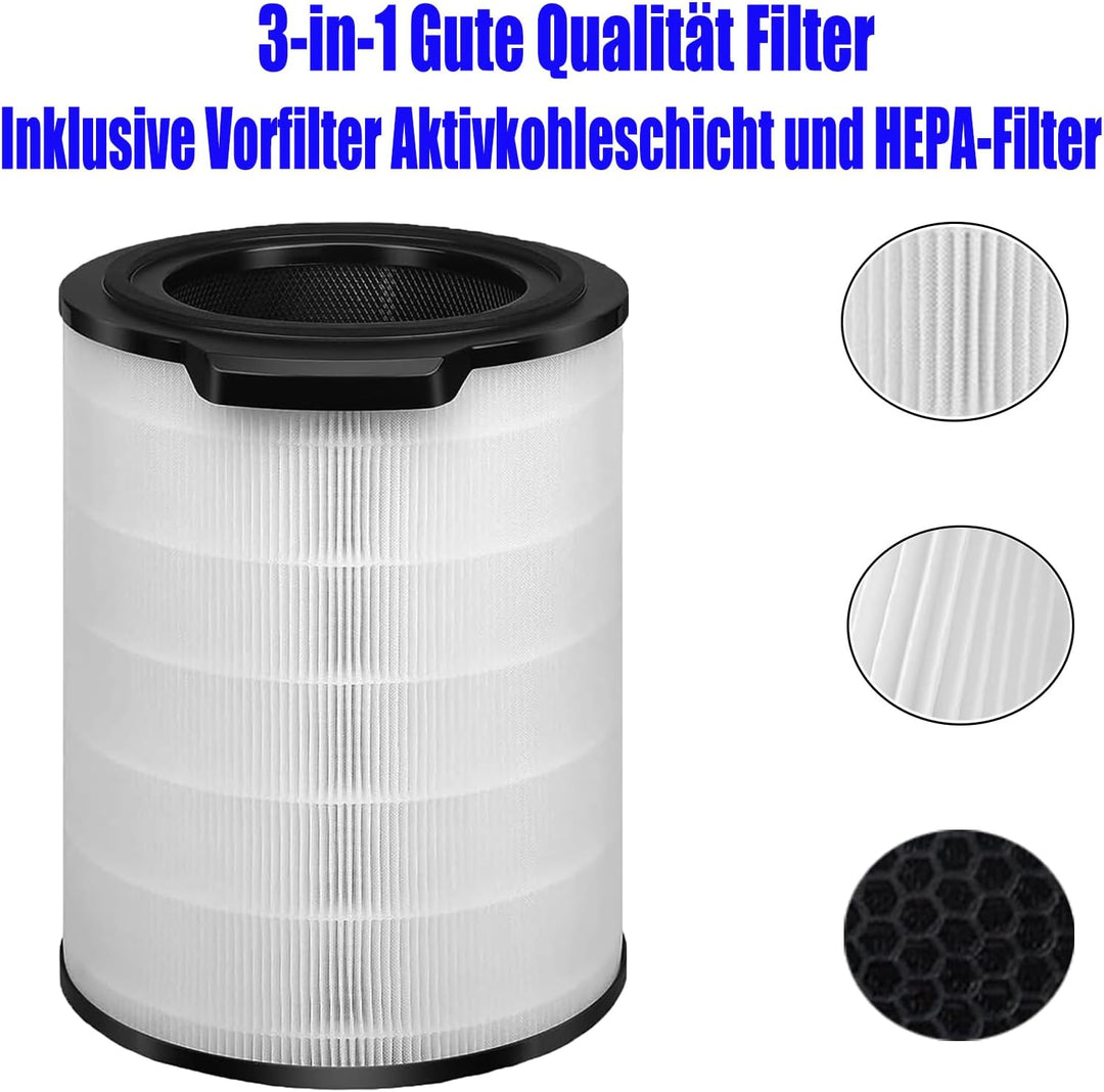 FY4440 Ersatzfilter für Philips Series 4000i | FY4440/30 HEPA-Aktivkohle Filter kompatibel mit Phili