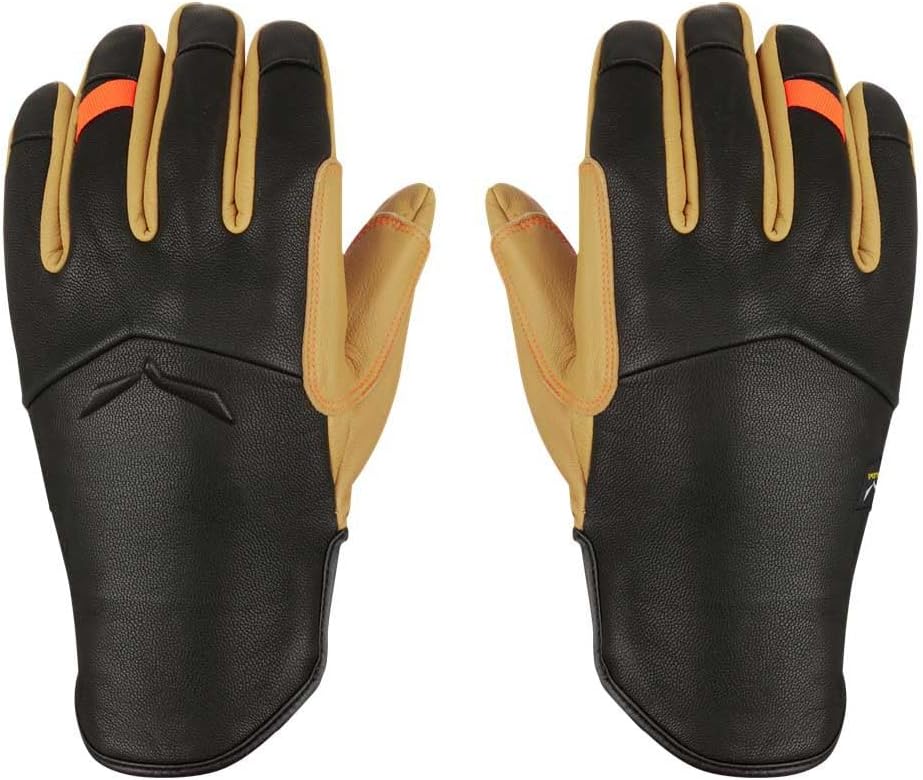 Salewa Herren Ortles Am M Leather Gloves handschuhe S Black Out/2500/4570, S Black Out/2500/4570