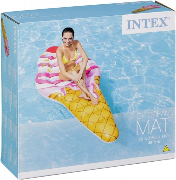 Intex 58762EU Luftmatratze, ''Ice Cream MAT'', 224 x 107 cm Single, Single