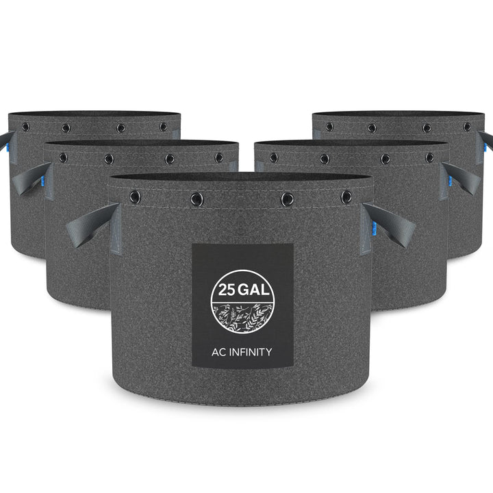 AC Infinity Stofftöpfe 94,6 Liter – 5er-Pack hochbelastbar 25 Gallon, 25 Gallon