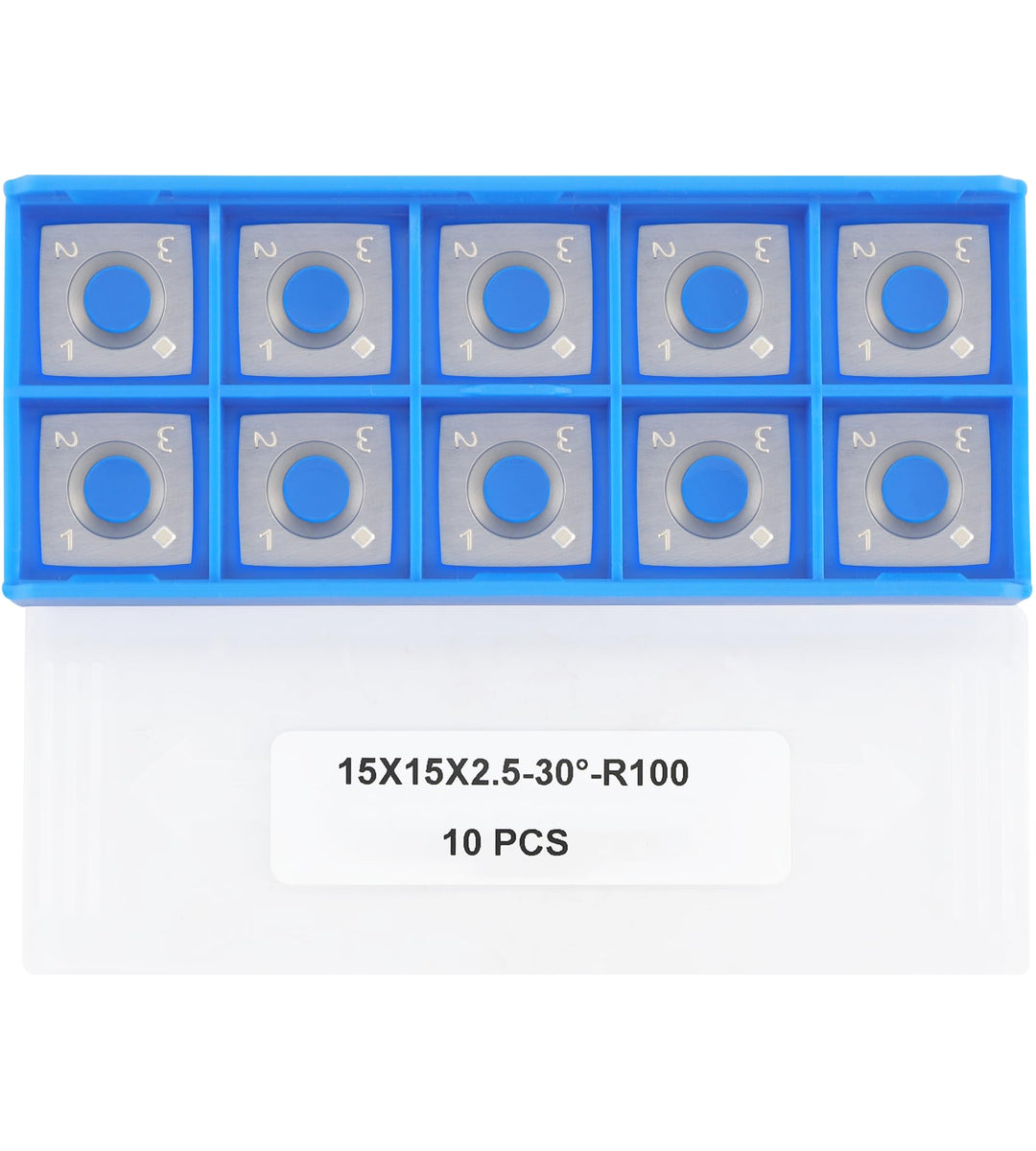 CDBP HM Vorschneid-Wendeplatten 15x15x2,5mm mit R100 Radius Schneidekante für Schaftfräser-Fräswerkz