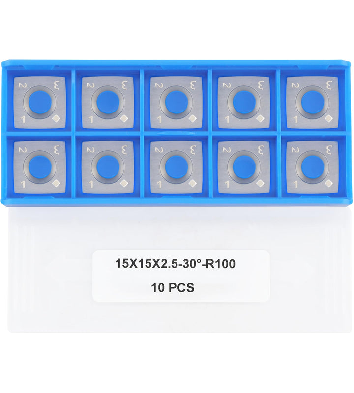 CDBP HM Vorschneid-Wendeplatten 15x15x2,5mm mit R100 Radius Schneidekante für Schaftfräser-Fräswerkz