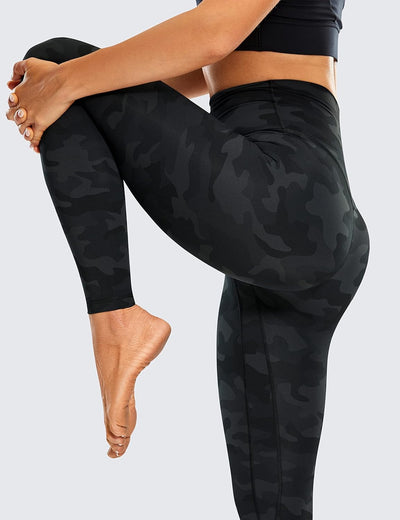 CRZ YOGA Gebürstetes Gefühl Damen Sport Leggings Yogahose High Waist Blickdicht Fitness Leggins Spor